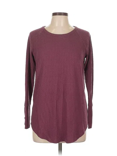 Pre-owned Chaser Long Sleeve T-shirt In Burgundy