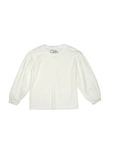Pre-owned Chaser Kids' Long Sleeve T-shirt In White