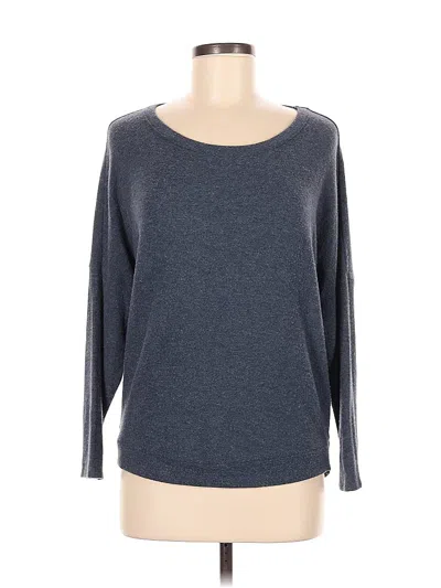 Pre-owned Chaser Long Sleeve Top Gray Boatneck Tops