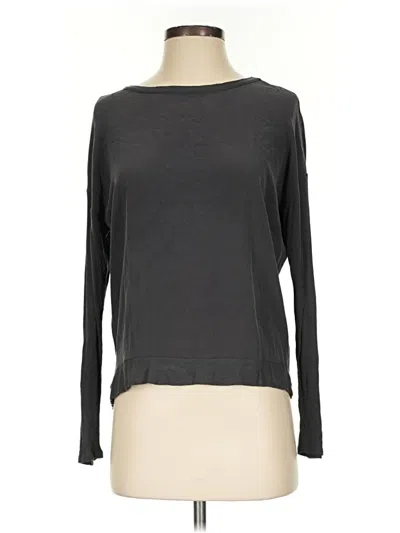Pre-owned Chaser Long Sleeve Top Gray Boatneck Tops