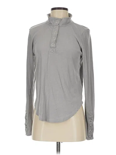 Pre-owned Chaser Long Sleeve Top Gray Mock Neckline Tops
