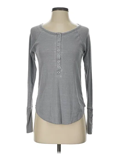 Pre-owned Chaser Long Sleeve Top Gray Scoop Neck Tops
