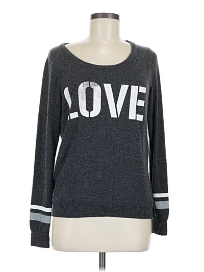 Pre-owned Chaser Long Sleeve Top Gray Sweetheart Neckline Tops