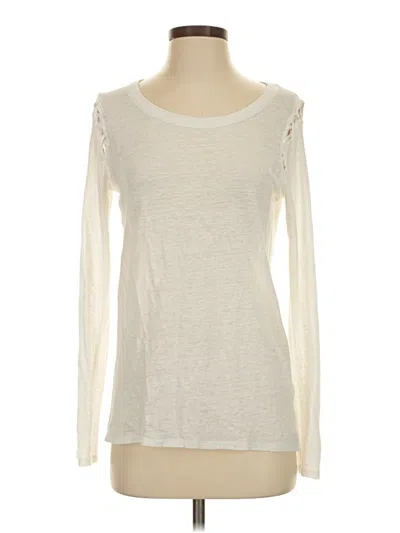 Pre-owned Chaser Long Sleeve Top Ivory Scoop Neck Tops