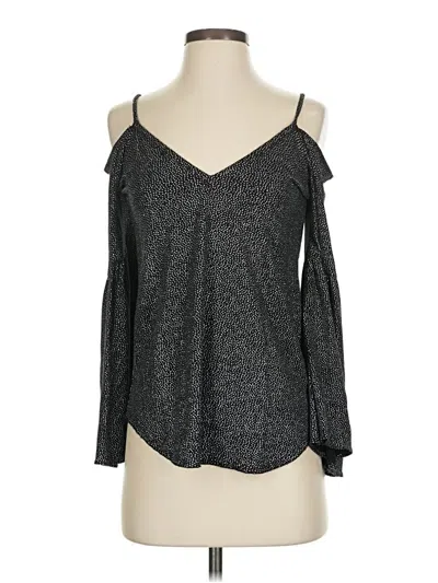 Pre-owned Chaser Long Sleeve Top Silver Cold Shoulder Neckline Tops