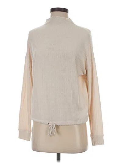 Pre-owned Chaser Long Sleeve Top Tan Turtleneck Tops