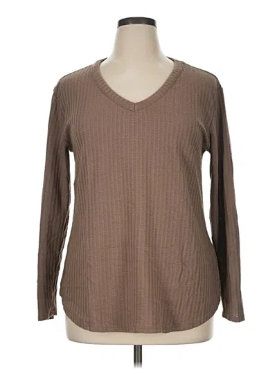 Pre-owned Chaser Long Sleeve T-shirt In Brown