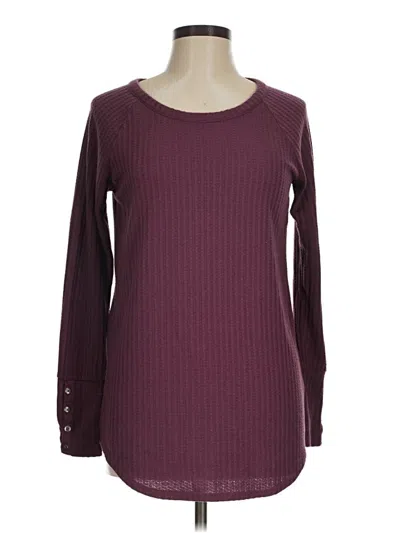 Pre-owned Chaser Long Sleeve T-shirt In Burgundy