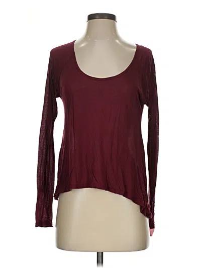 Pre-owned Chaser Long Sleeve T-shirt In Burgundy