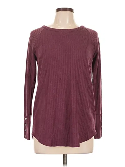 Pre-owned Chaser Long Sleeve T-shirt In Burgundy