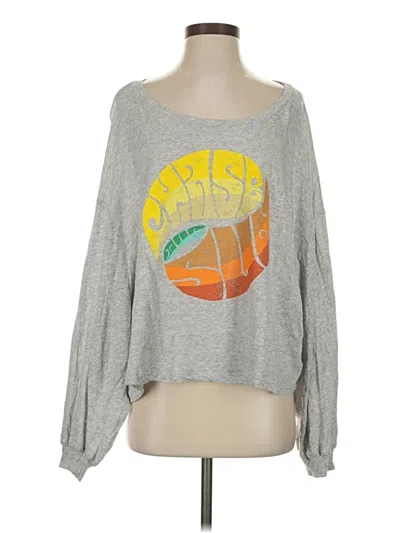Pre-owned Chaser Long Sleeve T-shirt In Gray
