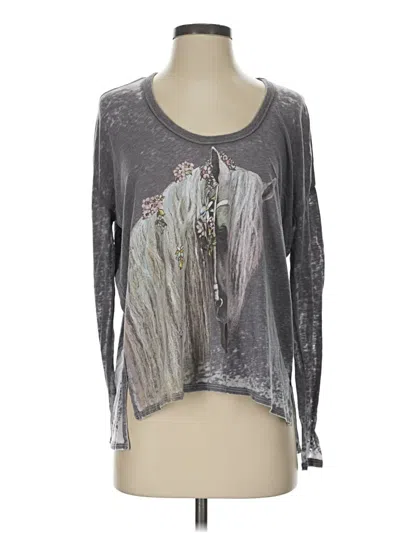 Pre-owned Chaser Long Sleeve T-shirt In Silver