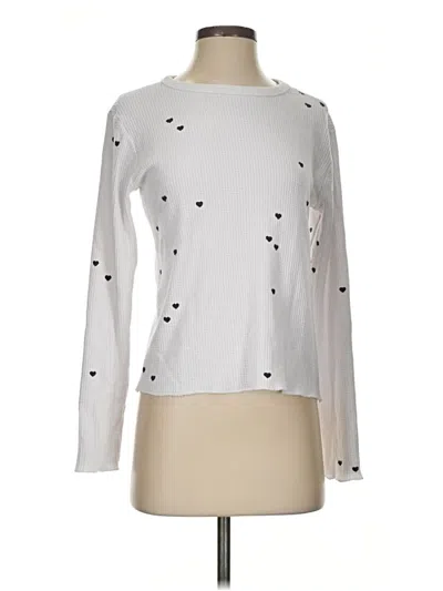 Pre-owned Chaser Long Sleeve T-shirt In White