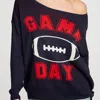 CHASER LONG SLEEVE WIDE NECK GAME DAY PULLOVER