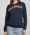 Chaser Los Angeles Sweatshirt In Total Eclipse In Blue