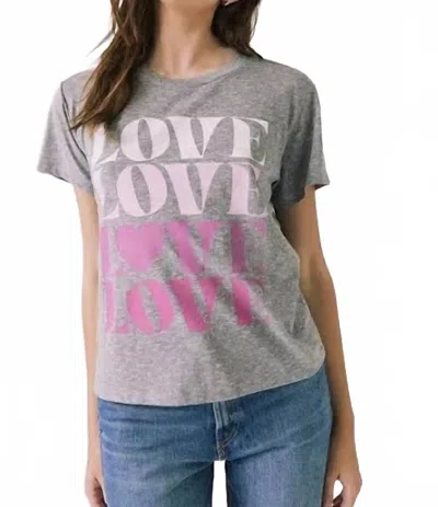 Chaser Love Short Sleeve Tee In Grey In Gray