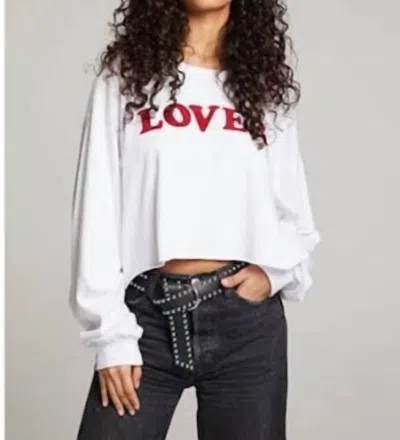 Chaser Lover Graphic Long Sleeve Top In White