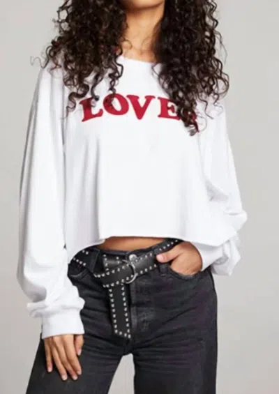 Chaser Lover Long Sleeve Tee In White