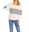 Chaser L/s Crew Neck Pullover In Rice In Multi