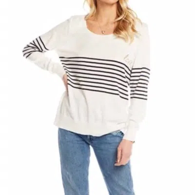 Chaser L/s Crew Neck Pullover In Rice In White