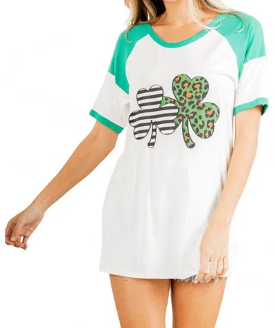 Chaser Lucky Clover Tee In White