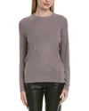 Chaser Lurex Rib Knit Cosmo Pullover In Brown