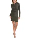 Chaser Lurex Rib Knit Mini Dress In Black