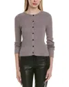 Chaser Lurex Rib Knit Tommy Button-up Sweater In Gray