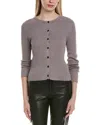 Chaser Lurex Rib Knit Tommy Button-up Sweater In Gray