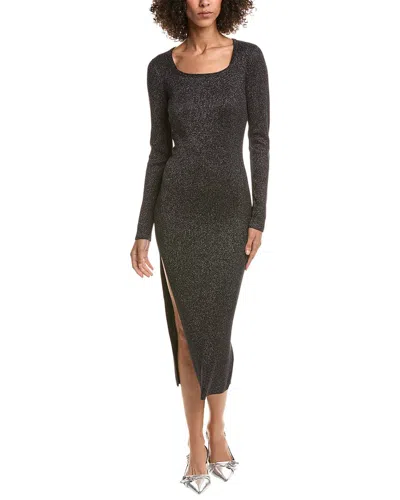 CHASER LUREX RIB TAXI MIDI DRESS