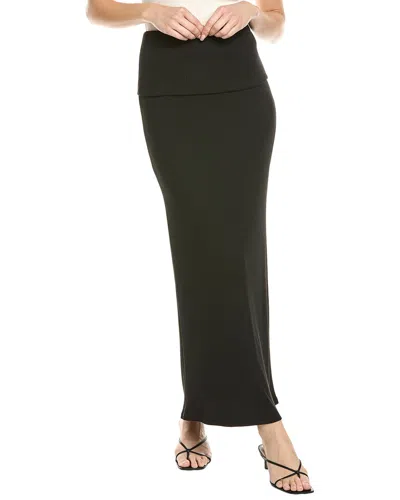 Chaser Luxe Rib Pamela Maxi Skirt In Black