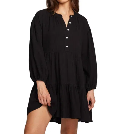Chaser Magnolia Mini Dress In Licorice In Black