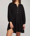 Chaser Magnolia Mini Dress In Licorice In Multi