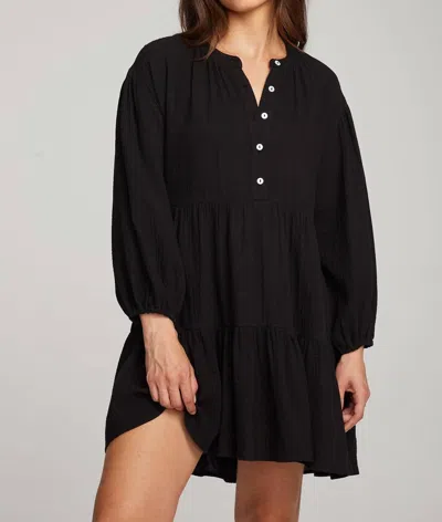 Chaser Magnolia Mini Dress In Licorice In Multi