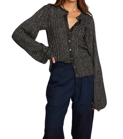 Chaser Marina Long Sleeve Tunic Top In Black