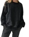 Chaser Maritime Cozy Knit Pullover In True Black In Black