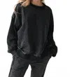 Chaser Maritime Cozy Knit Pullover In True Black In Black