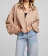 CHASER MCCARTNEYY ZIP UP TOP IN TAUPE