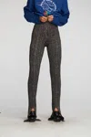Chaser Metallic Ribbed Pull-on Pant In Black In Gray
