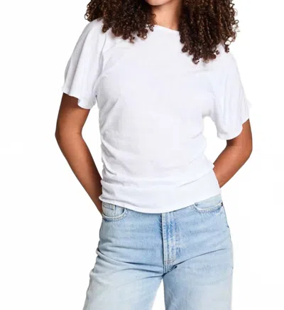 Chaser Mia Crew Neck Short Sleeve Tee In White