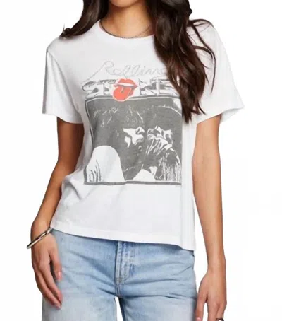 Chaser Mick And Keith Rolling Stones Graphic Tee In White