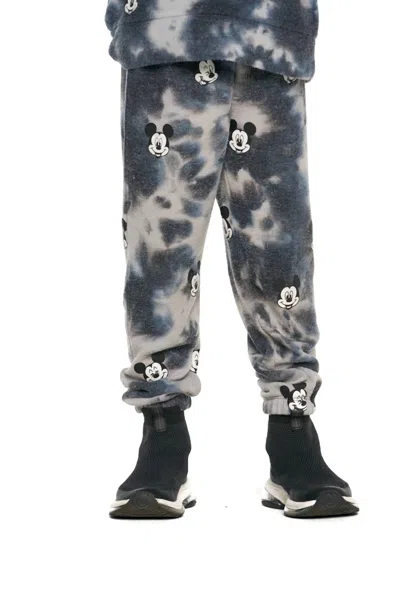 Chaser Kids' Mickey Toss Hacci Sweatpants In Tie Dye In Gray