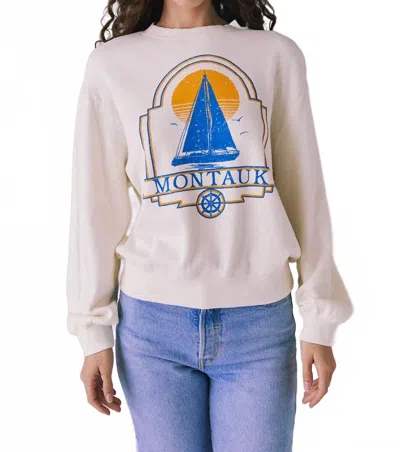 Chaser Montauk Sweatshirt In Starry White In Neutral