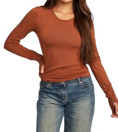 Chaser Moonlight Long Sleeve Tee In Whiskey In Multi