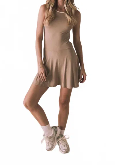 Chaser Myrina Mini Dress In Iced Coffee In Brown