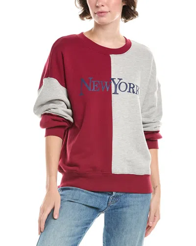 Chaser Ny Colorblocked Sweatshirt In Red