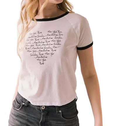 Chaser Ny Paris Amsterdam London Tee In White