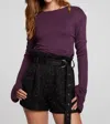 Chaser Nyla Blouse In Plum In Pink