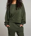 Chaser Paint Splatter Sweatshirt In Green In Green