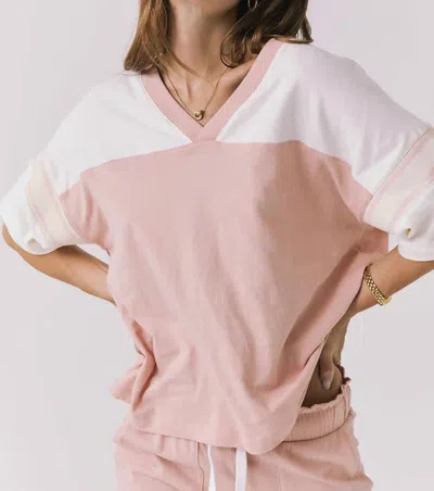 Chaser Palmer Short Sleeve Tee In Starry White/delicate Honey In Multi